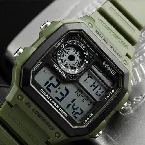 Годинники наручні 1299AG SKMEI, ARMY GREEN