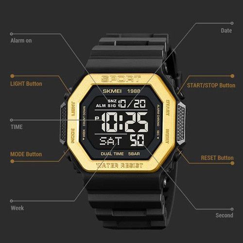 Годинники наручні 1988GD SKMEI, GOLD