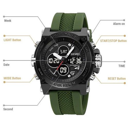Годинники наручні 2065AG SKMEI, ARMY GREEN