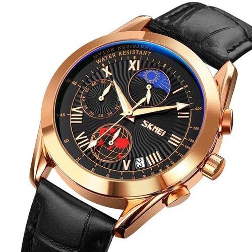 Годинники наручні 9236RGBK SKMEI, ROSE GOLD/BLACK