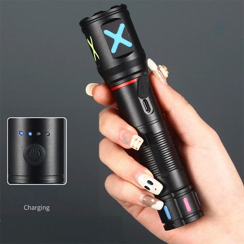 Ліхтар PLD-CA166-3 1 РЕЖИМ WHITE LASER LED PM10-TG, 1х18650, індикація заряду, ЗУ Type-C, zoom, Box