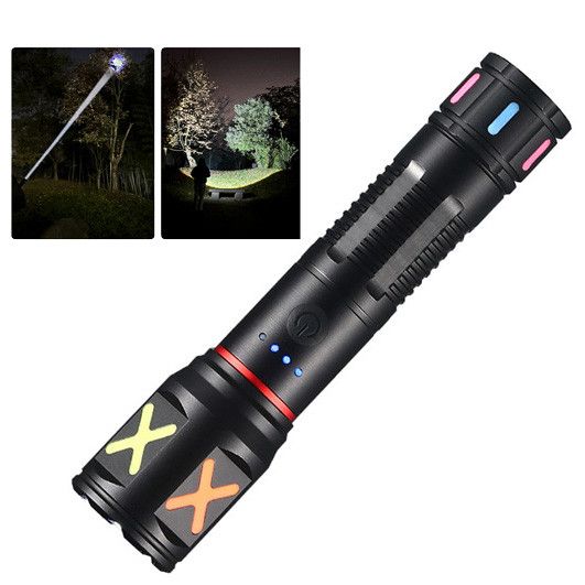 Ліхтар PLD-CA166-3 1 РЕЖИМ WHITE LASER LED PM10-TG, 1х18650, індикація заряду, ЗУ Type-C, zoom, Box