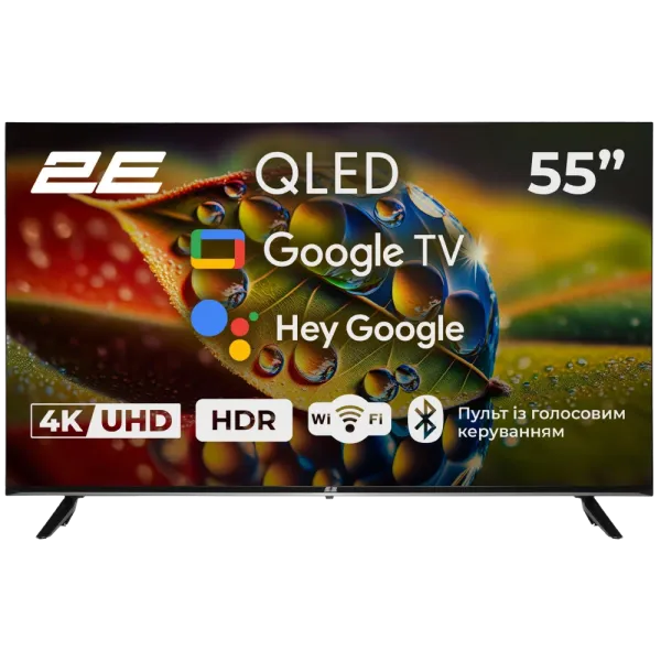 2E 55A77Q 55” дюйма 3840x2160 QLED Google TV Телевізор