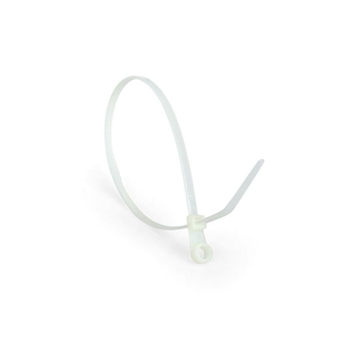 Монтажний комплект: Стяжка Relfix 5 x 200 мм  з кріпленням (100 шт/уп) біла+ Майданчик для стяжки Relfix з клейкою основою універсальна 20 x 20 мм (50 шт/уп) білий