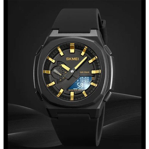 Годинники наручні 2091BKGDBK SKMEI, BLACK/GOLD-BLACK