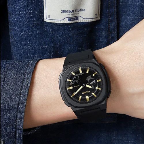 Годинники наручні 2091BKGDBK SKMEI, BLACK/GOLD-BLACK