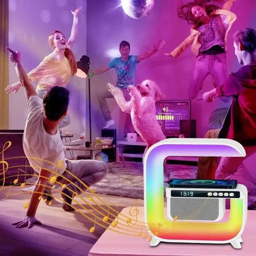 Light Sound Machine XM-G3, RGB нічник, годинник, бездротова зарядка, Bluetooth колонка