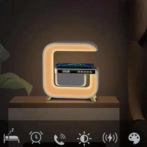 Light Sound Machine XM-G3, RGB нічник, годинник, бездротова зарядка, Bluetooth колонка