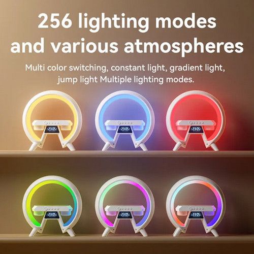 Light Sound Machine XM-X63, RGB нічник, годинник, бездротова зарядка, Bluetooth колонка