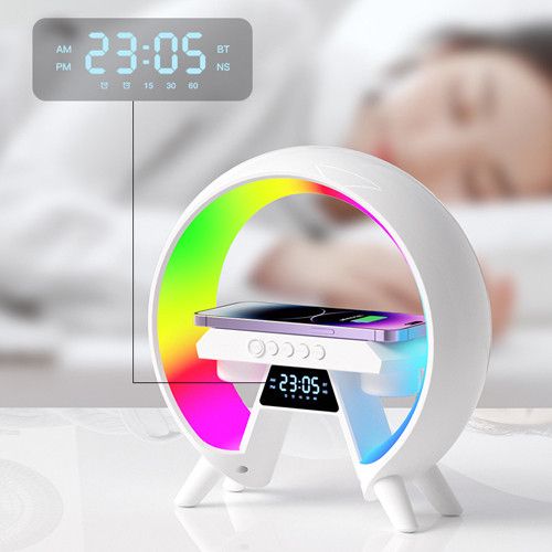 Light Sound Machine XM-X63, RGB нічник, годинник, бездротова зарядка, Bluetooth колонка