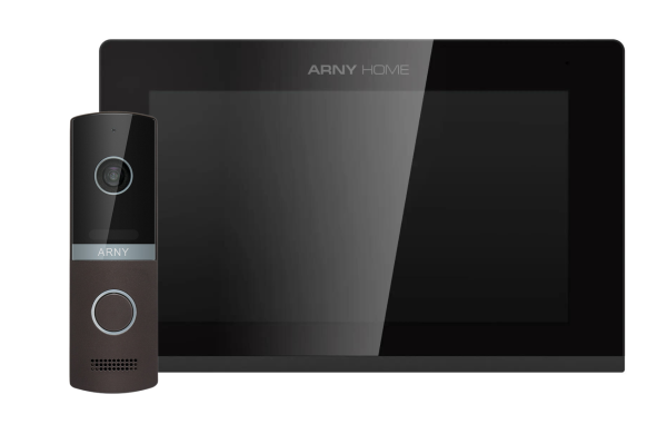 Комплект домофонний ARNY AVD-7423A Wi-Fi (AVD-742A 7" Wi-Fi IPS + AVP-NG230 2Мп), Black + Brown