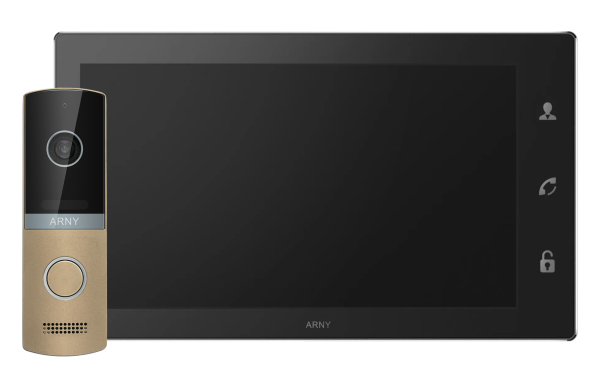Комплект домофонний ARNY AVD-1421 (AVD-1040 2Мп PiP + AVP-NG230 1Мп), Black + Champagne