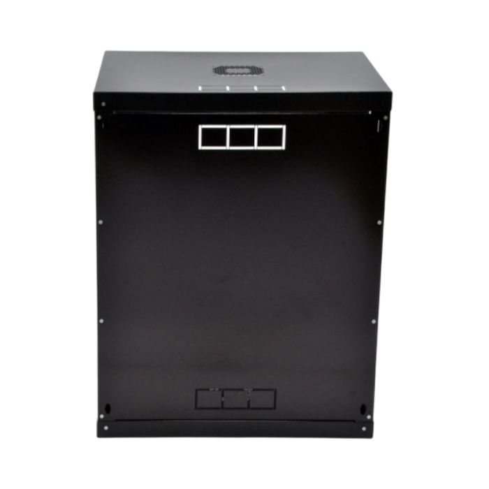 Шафа серверна SteelNet 15U 600 x 500 для мережевого обладнання (скло, чорний)