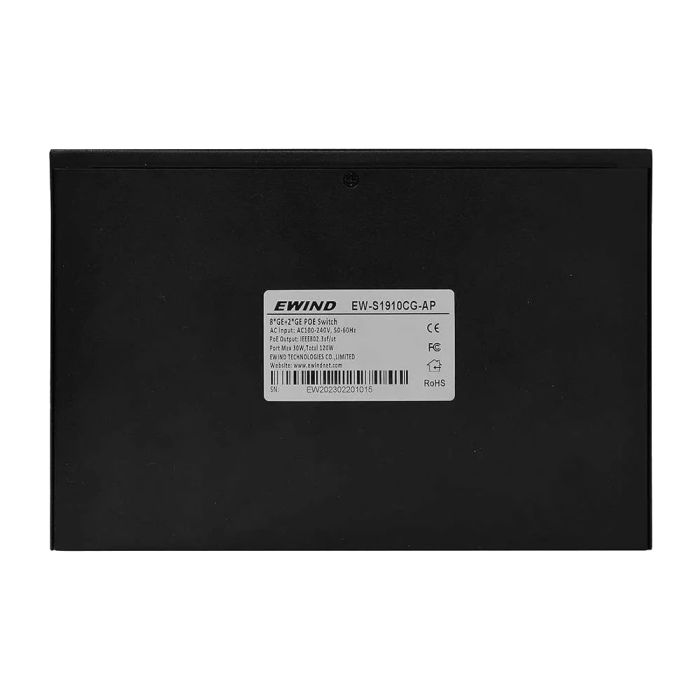 Некерований гігабітний 10-портовий PoE-комутатор Ewind EW-S1910CG-AP з 8 портами PoE