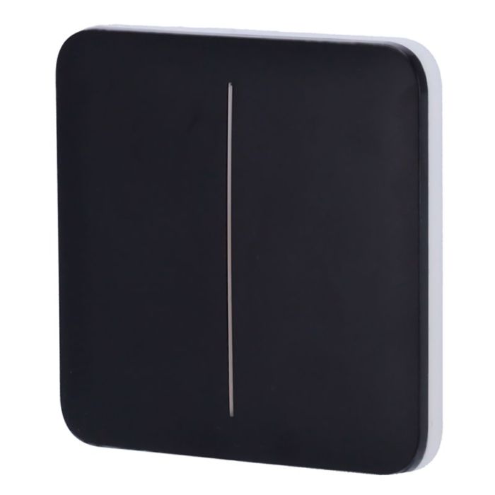 Кнопка Ajax SoloButton (2-gang) black для двоклавішного вимикача