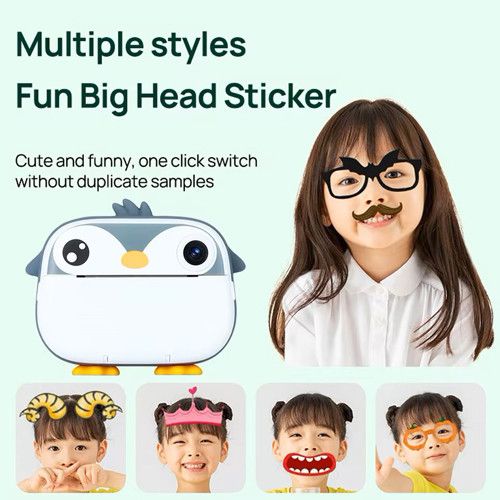 Дитячий фотоапарат з термодруком M05 GREY PENGUIN