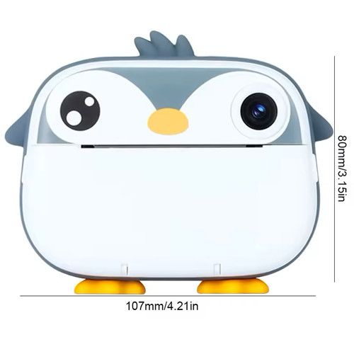 Дитячий фотоапарат з термодруком M05 GREY PENGUIN