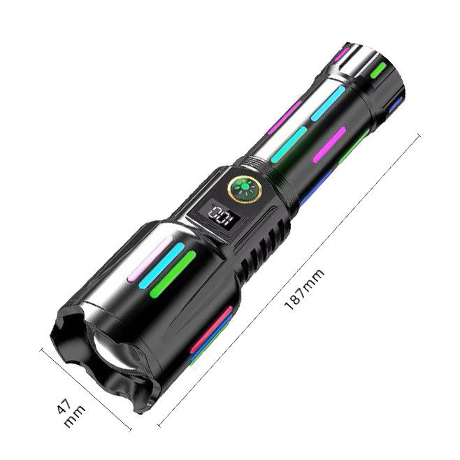 Ліхтар NIGHT VISION FLUORESCENCE W515-PM10-TG, Power Bank,, індикація заряду, 1x26650, ЗП Type-C, zoom, Box