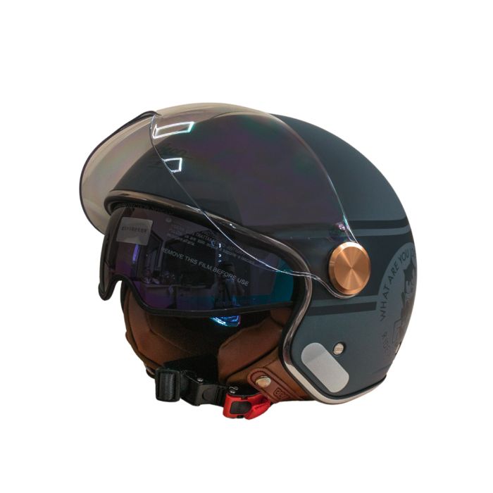 Мотошолом відкритий Beon B-120 26 MATT GREY (матовий сірий), розмір L