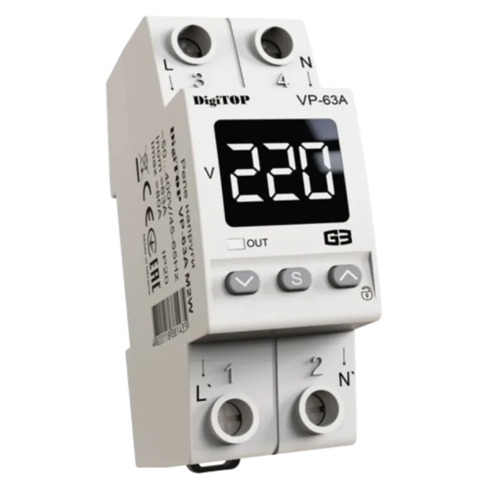 DigiTOP VP-63A M2W Реле напруги