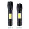 Ліхтар C609-T6(Red)+COB(White), Li-Ion акумулятор, ЗП microUSB, zoom, Box