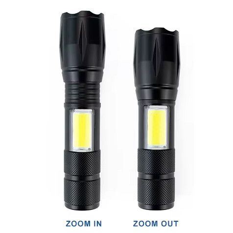 Ліхтар C609-T6(Red)+COB(White), Li-Ion акумулятор, ЗП microUSB, zoom, Box
