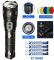 Ліхтар NIGHT VISION FLUORESCENCE AK177-WHITE LASER LED PM60-TG, 8x18650 3.7V, Power Bank, ЗП Type-C, zoom, 5 фільтрів
