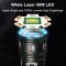 Ліхтар NIGHT VISION FLUORESCENCE AK177-WHITE LASER LED PM60-TG, 8x18650 3.7V, Power Bank, ЗП Type-C, zoom, 5 фільтрів