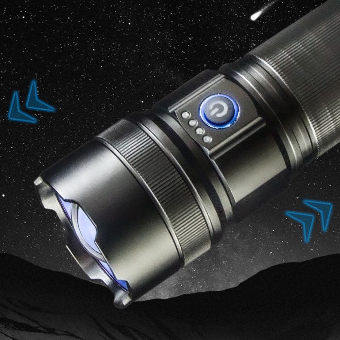 Ліхтар AK180 WHITE LASER LED PM30-TG, 1х38650, Power Bank, ЗП Type-C, zoom, 5 фільтрів