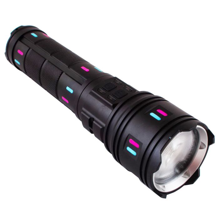 Ліхтар NIGHT VISION FLUORESCENCE AK177-WHITE LASER LED PM60-TG, 8x18650 3.7V, Power Bank, ЗП Type-C, zoom, 5 фільтрів