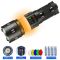 Ліхтар NIGHT VISION FLUORESCENCE AK178-1-WHITE LASER LED PM60-TG+COB, 4x18650, Power Bank, ЗП Type-C, zoom, 5 фільтрів