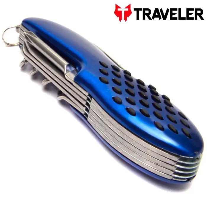 Багатофункціональний ніж Traveler з 11 інструментами K-5011-GSC Black/Blue