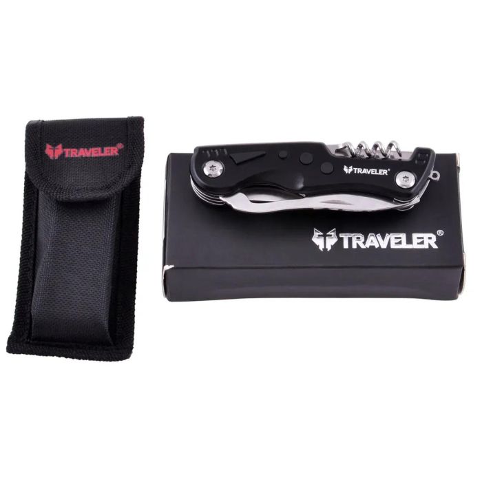 Туристичний ніж Traveler 11см MS-001 Black/Blue/Red