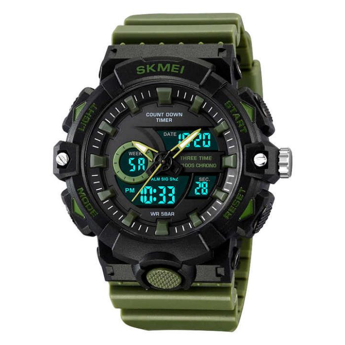 Годинники наручні 2225AG SKMEI, ARMY GREEN