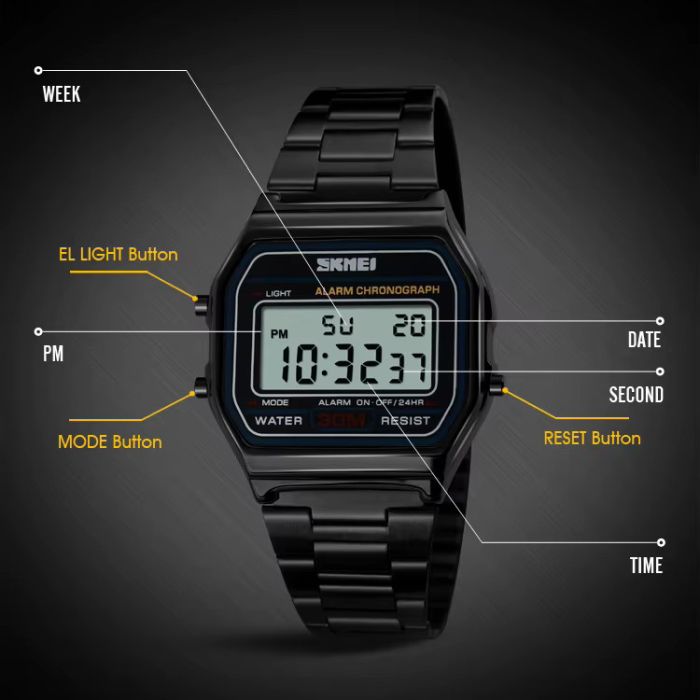 Годинники наручні 1123BK SKMEI, BLACK