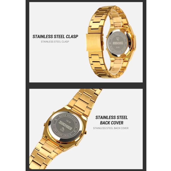 Годинники наручні 1816GDBK SKMEI, GOLD-BLACK