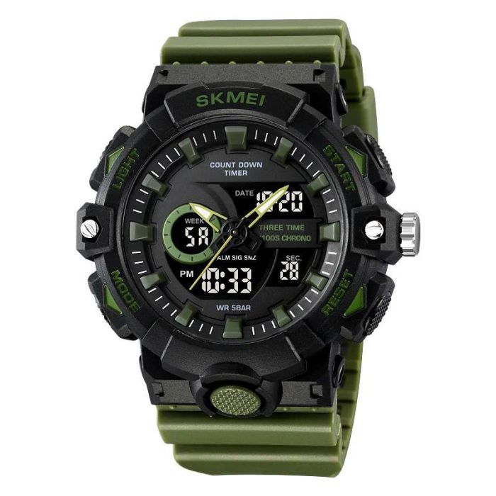Годинники наручні 2225AG SKMEI, ARMY GREEN