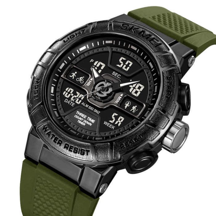 Годинники наручні 2227AG SKMEI, ARMY GREEN