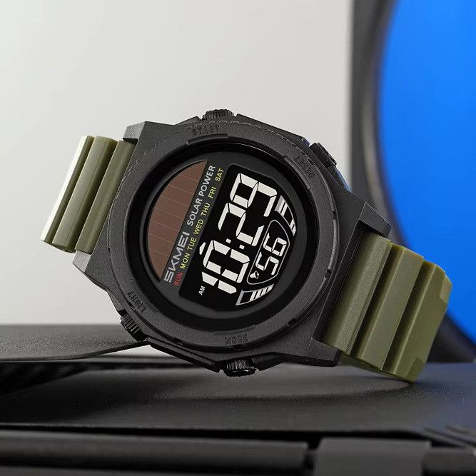 Годинники наручні 2358AG SKMEI, ARMY GREEN, Solar Power