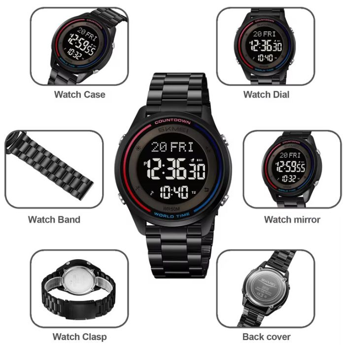Годинники наручні 2412SBK SKMEI, BLACK
