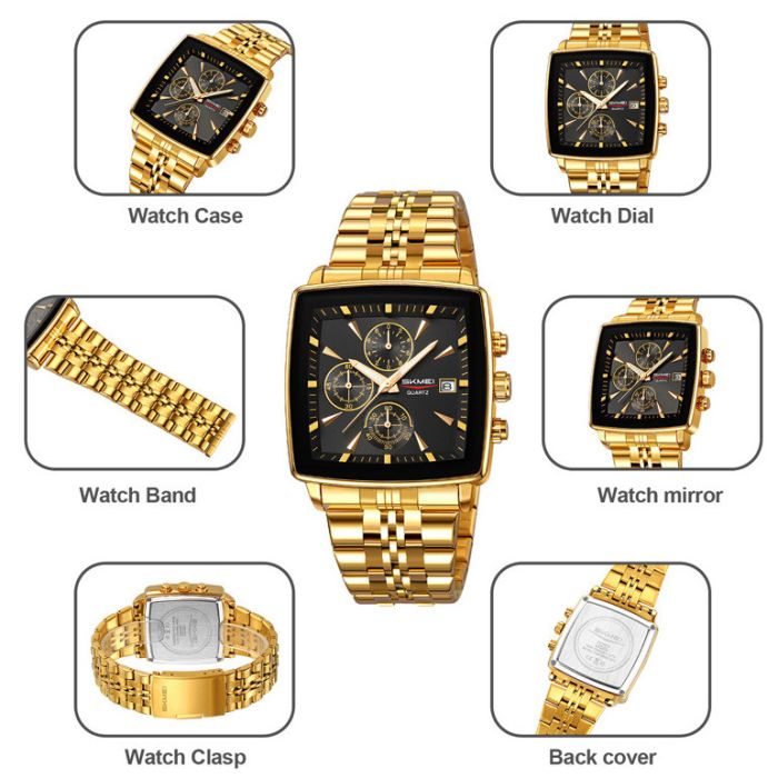 Годинники наручні 2434GD SKMEI, GOLD