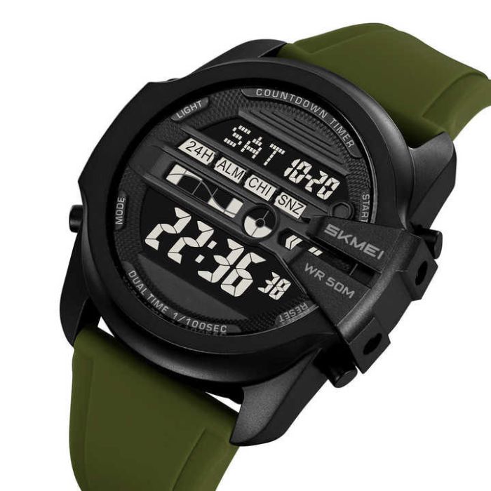 Годинники наручні 2442AG SKMEI, ARMY GREEN