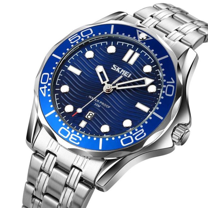 Годинники наручні 9276SSIBU SKMEI, SILVER-BLUE