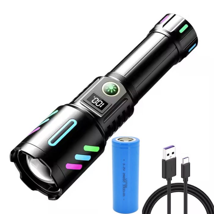 Ліхтар NIGHT VISION FLUORESCENCE W514/1143-WHITE LASER LED PM10-TG, 1x26650, Power Bank, ЗП Type-C, zoom
