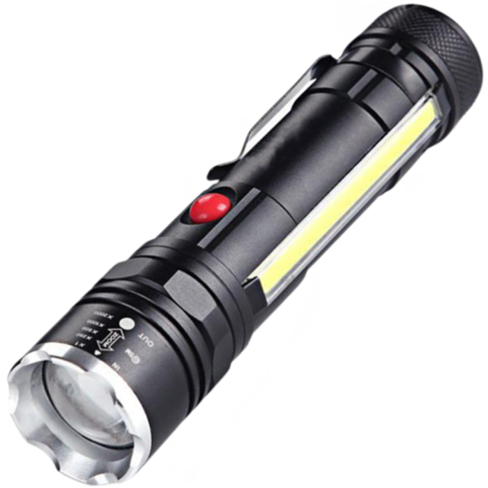 Ліхтар Police T6-26+T6+COB, 1x18650/3xAAA, магніт, zoom, ЗП microUSB, Box
