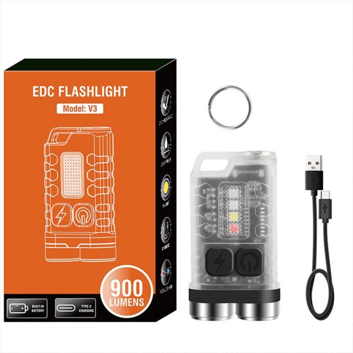 Ліхтар S02/V3-2LM+4SMD(RGB), Li-Ion акумулятор, ЗП Type-C