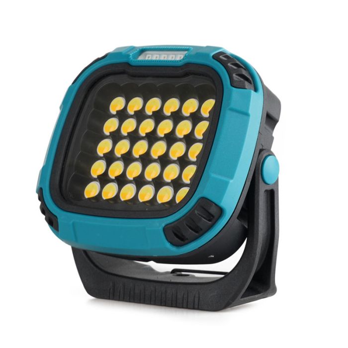 Ліхтар кемпінг W893-1-30COB(White+Yellow)+5SMD(Red), Power bank, 2x18650, ЗП Type-C, магніт, гачок