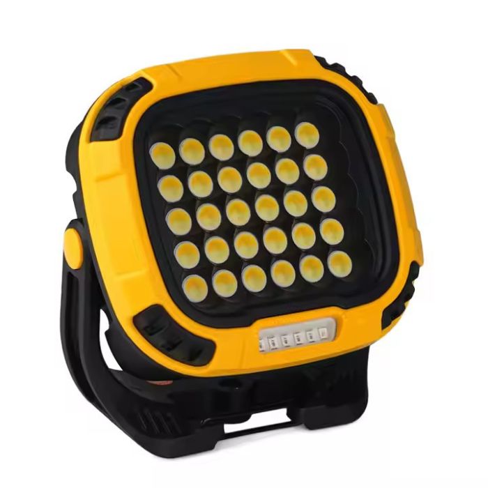 Ліхтар кемпінг W893-1-30COB(White+Yellow)+5SMD(Red), Power bank, 2x18650, ЗП Type-C, магніт, гачок