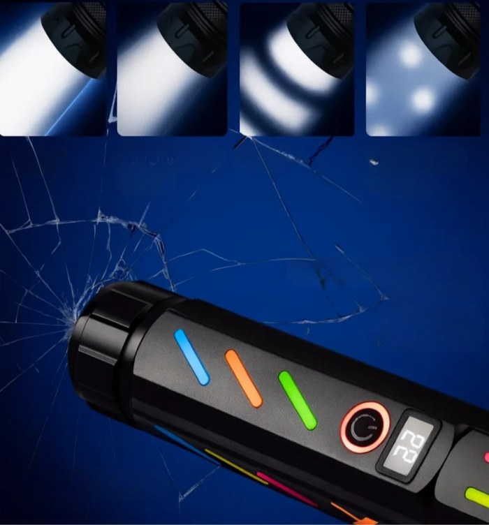 Ліхтар NIGHT VISION FLUORESCENCE 530 WHITE LASER LED PM30-TG, Power Bank, 1x18650, ЗП Type-C, zoom, Box