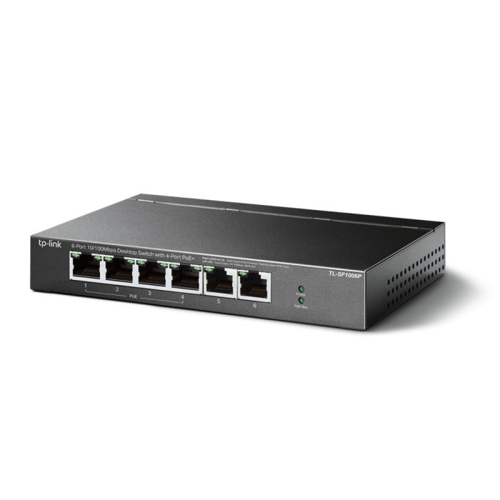 PoE-комутатор TP-Link TL-SF1006P 6-портовий з 4 PoE+ портами некерований